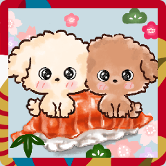 [LINEスタンプ] 愛犬♡トイプー★年末年始のご挨拶♡BIG