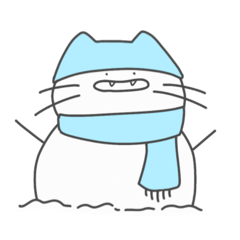 [LINEスタンプ] ふゆのぬこ。