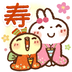 [LINEスタンプ] お正月✨ずっと使える白うさぎさん♪