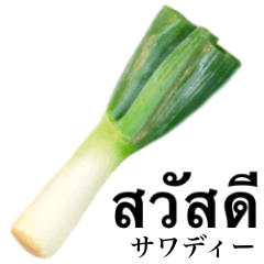 [LINEスタンプ] ネギ増し 【タイ語】の画像（メイン）