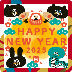 [LINEスタンプ] 2025年⭐️お正月と年末年始・ポピーラビー