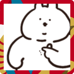 [LINEスタンプ] 韓国語年越しあごうさぎ