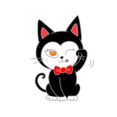 [LINEスタンプ] 可愛い黒猫ルナ