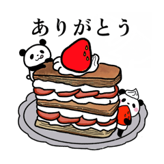 [LINEスタンプ] スイーツパンダ②