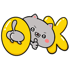 [LINEスタンプ] おちりきゃっと くろ