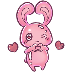 [LINEスタンプ] かわいい水ウサギの画像（メイン）
