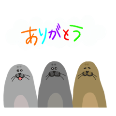 [LINEスタンプ] あざらしふぁみりー