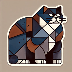[LINEスタンプ] 重いキュビズム猫スタンプ