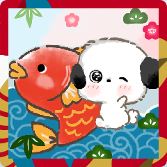 [LINEスタンプ] 愛犬♡わんこ★年末年始のご挨拶♡BIG