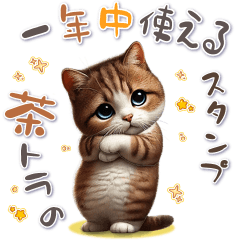 [LINEスタンプ] 茶トラの一年中使えるスタンプ