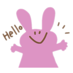 [LINEスタンプ] うさぎちゃん英語