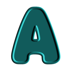 [LINEスタンプ] アルファベット1 青緑縦 alphabet 英語