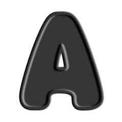 [LINEスタンプ] アルファベット1 黒縦 alphabet 英語