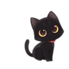 [LINEスタンプ] くろねこの気持ち。セリフなし。